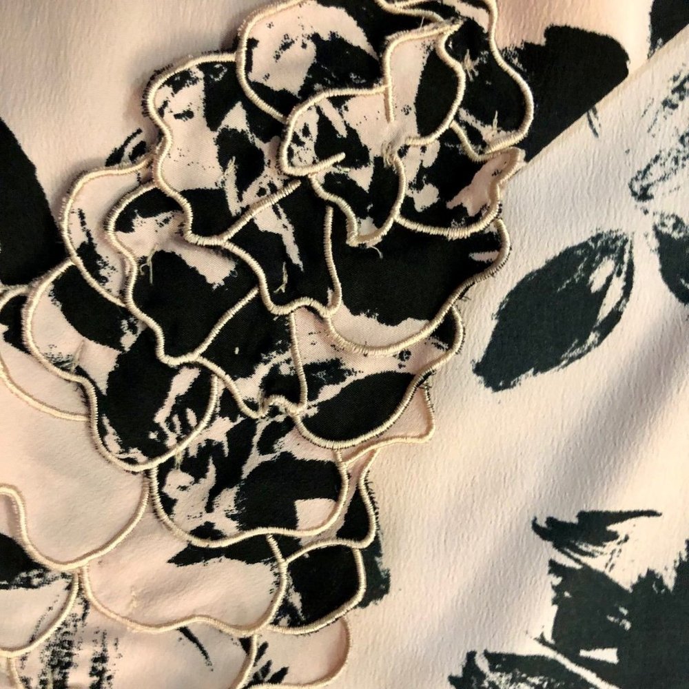 Elle Dress Womens M Used Floral Pink Black - Picture 12 of 12